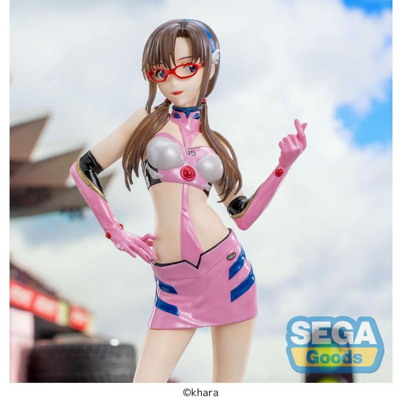 "Figura de Mari Makinami de 21 cm en traje de carreras, basada en Evangelion Racing."