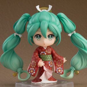 Figura Nendoroid de Hatsune Miku 'Mirando hacia atrás', 10 cm, con accesorios intercambiables y base transparente, disponible en Minami Shop.