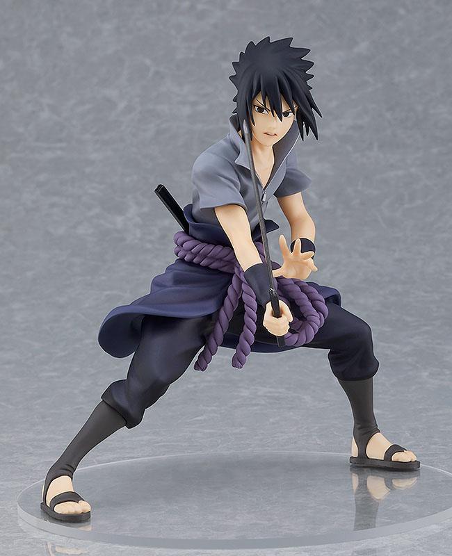 Figura Pop Up Parade de Sasuke Uchiha (17 cm) de Naruto Shippuden, disponible en Minami Shop. Figura de anime con detalles meticulosos y una pose dinámica, capturando la presencia formidable del ninja.