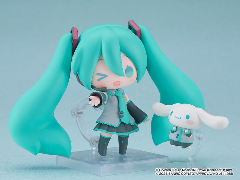 Figura Nendoroid de Hatsune Miku Cinnamoroll Collaboration Ver. de 10 cm, con diseño inspirado en Cinnamoroll, accesorios intercambiables y acabados detallados. minami shop