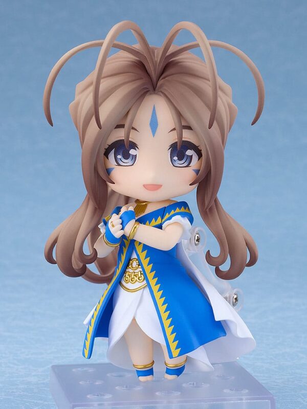 Figura Nendoroid de Belldandy de 10 cm basada en 'Oh My Goddess!', con placas faciales intercambiables y accesorios."