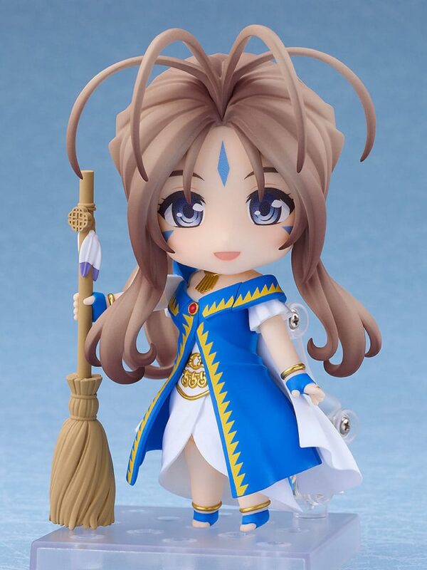 Figura Nendoroid de Belldandy de 10 cm basada en 'Oh My Goddess!', con placas faciales intercambiables y accesorios."