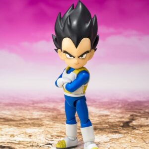 Figura S.H. Figuarts de Vegeta (Mini) -Daima- de 7 cm en Minami Shop, con manos intercambiables y expresiones faciales