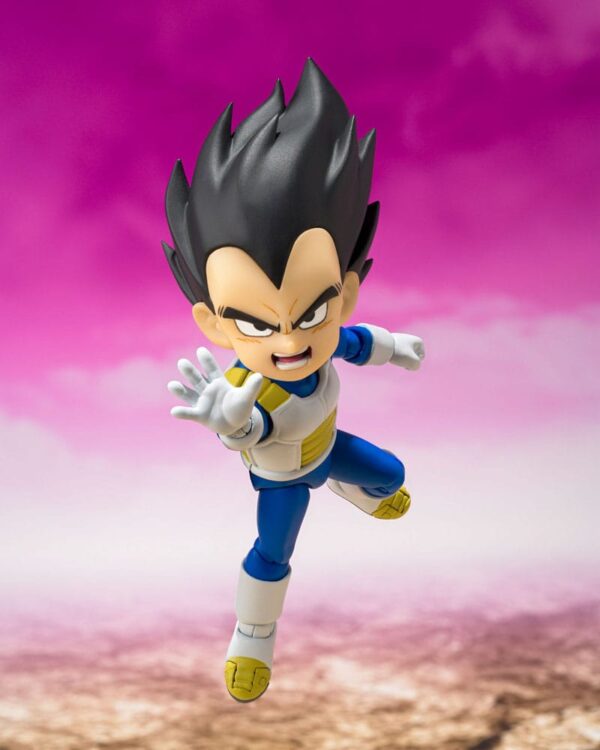 Figura S.H. Figuarts de Vegeta (Mini) -Daima- de 7 cm en Minami Shop, con manos intercambiables y expresiones faciales