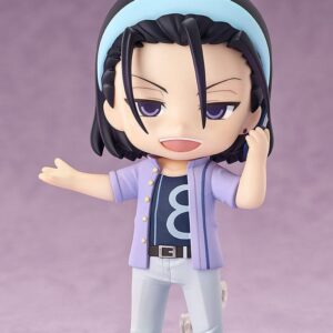 Figura Nendoroid Light Jinpachi Todo de Yowamushi Pedal (10 cm). Apodado el "Dios de la Montaña", incluye teléfono móvil, uniforme ciclista y cinta en el cabello.