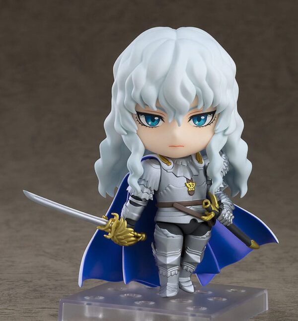 Figura Nendoroid Griffith de Berserk (10 cm). Incluye dos placas faciales, sable, armadura detallada y piezas para poses opcionales. minami shop