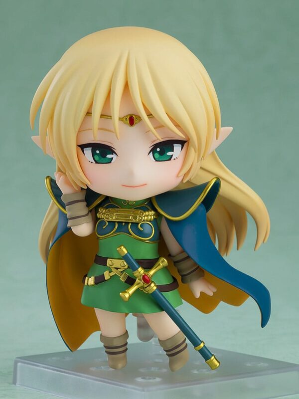 Figura Nendoroid Deedlit de "Record of Lodoss War" con tres expresiones faciales, estoque, espíritu y piezas opcionales (10 cm).