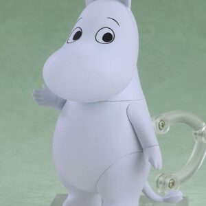 Figura Nendoroid de Moomin de 9 cm, anime 'Moomin'. Incluye 2 caras opcionales, concha y piezas para diferentes poses