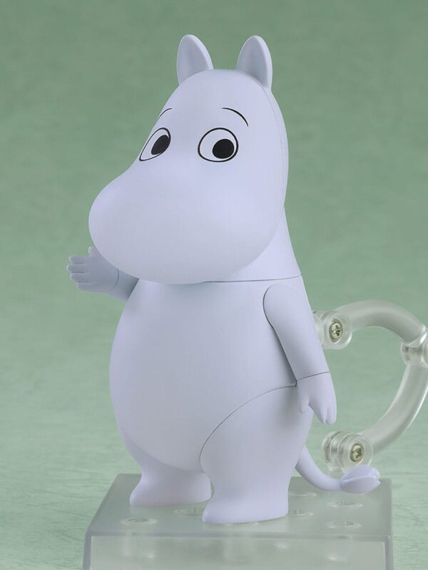 Figura Nendoroid de Moomin de 9 cm, anime 'Moomin'. Incluye 2 caras opcionales, concha y piezas para diferentes poses