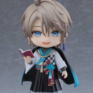 Figura Nendoroid de Kaida Haru de 10 cm, anime 'Nijisanji'. Incluye 3 caras opcionales, libro, guitarra y piezas para diferentes poses."