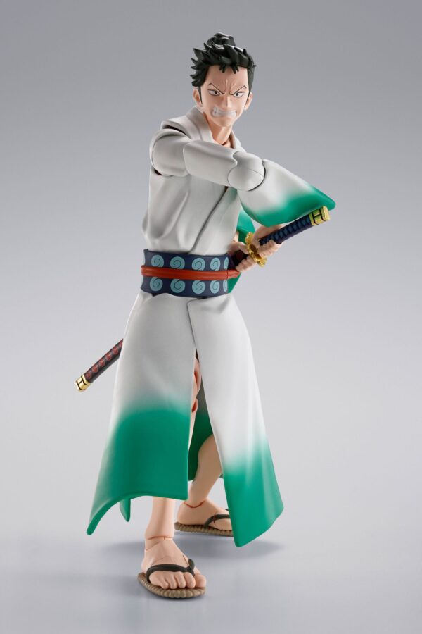 igura de Ryuma de Tamashii Nations, de 15,5 cm, basada en "Monsters", con espadas, expresiones faciales y accesorios.