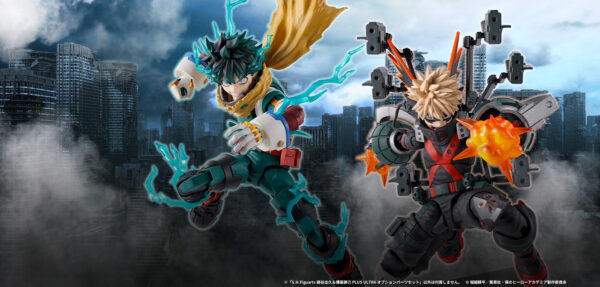 Set de piezas opcionales para figuras de Izuku Midoriya y Katsuki Bakugo S.H. Figuarts de Tamashii Nations, disponible en Minami Shop. Incluye manos, efectos y equipo Strafe Panzer.