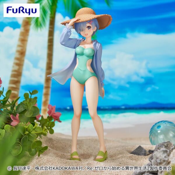 Figura de Rem Summer Vacation Ver. de 21 cm de Re. Incluye traje de baño veraniego y base para exposición. Fabricada en PVC por SEGA.