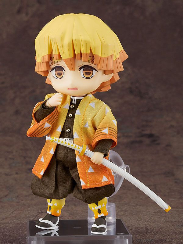 Figura Nendoroid de Zenitsu Agatsuma de Kimetsu no Yaiba: Demon Slayer, 14 cm, con 2 rostros intercambiables y accesorios para personalización.