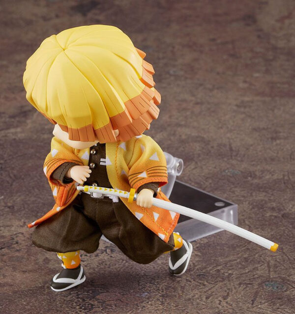 Figura Nendoroid de Zenitsu Agatsuma de Kimetsu no Yaiba: Demon Slayer, 14 cm, con 2 rostros intercambiables y accesorios para personalización.