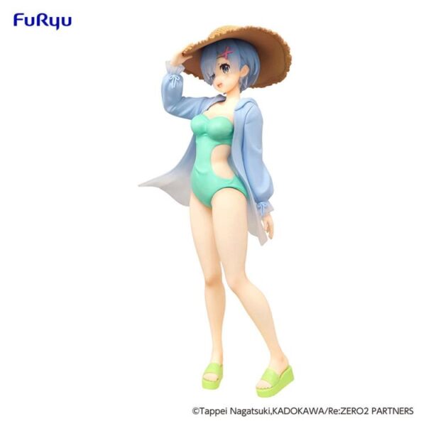 Figura de Rem Summer Vacation Ver. de 21 cm de Re. Incluye traje de baño veraniego y base para exposición. Fabricada en PVC por SEGA.