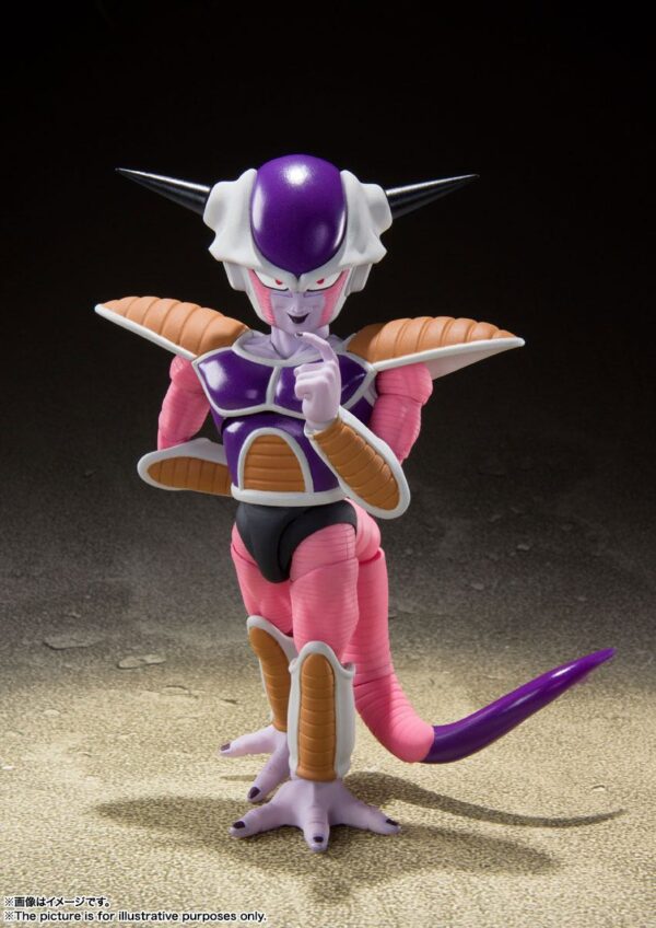 Figura de Frieza Primera Transformación con Pod, 11 cm, de Dragon Ball Z, colección S.H. Figuarts de Tamashii Nations.