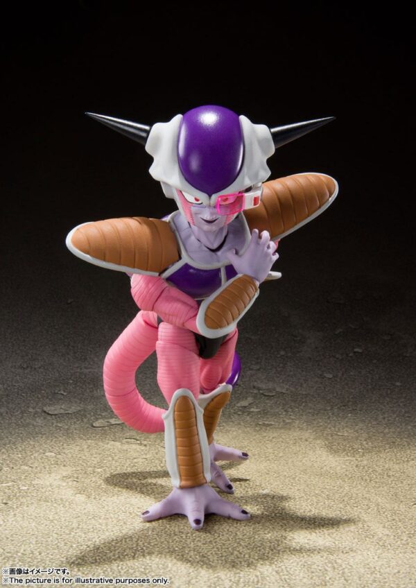 Figura de Frieza Primera Transformación con Pod, 11 cm, de Dragon Ball Z, colección S.H. Figuarts de Tamashii Nations.