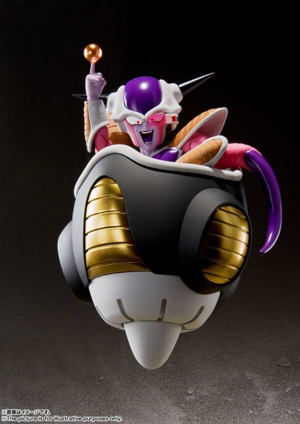 Figura de Frieza Primera Transformación con Pod, 11 cm, de Dragon Ball Z, colección S.H. Figuarts de Tamashii Nations.