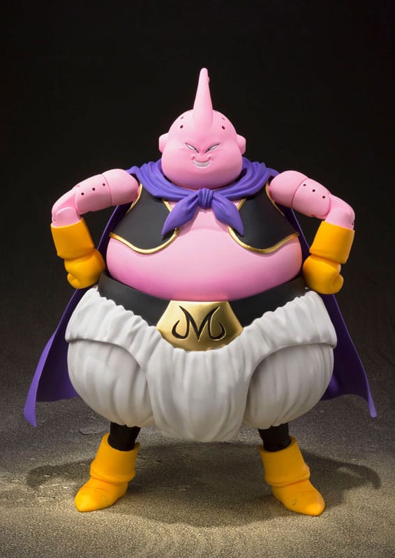 Figura Majin Boo Good Version de Dragon Ball Z, de 18 cm, con accesorios intercambiables y tableta de chocolate.