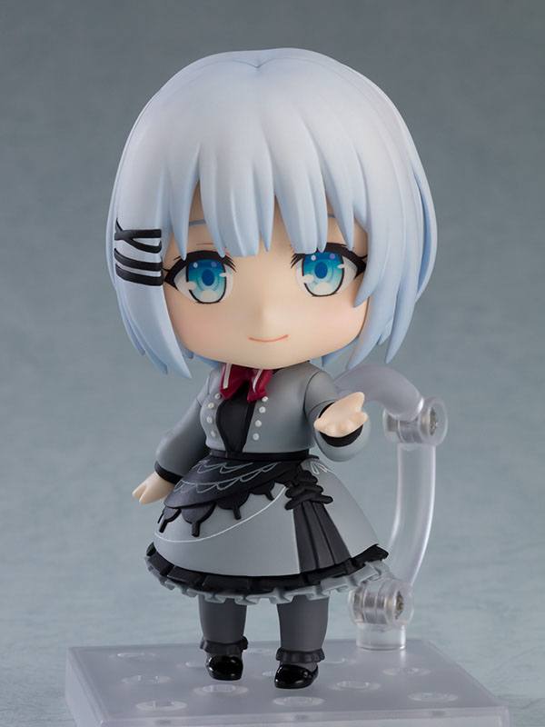 Figura Nendoroid de Siesta de The Detective Is Already Dead, 10 cm en PVC con base, tres caras y accesorios, incluyendo mosquete y bala especial.