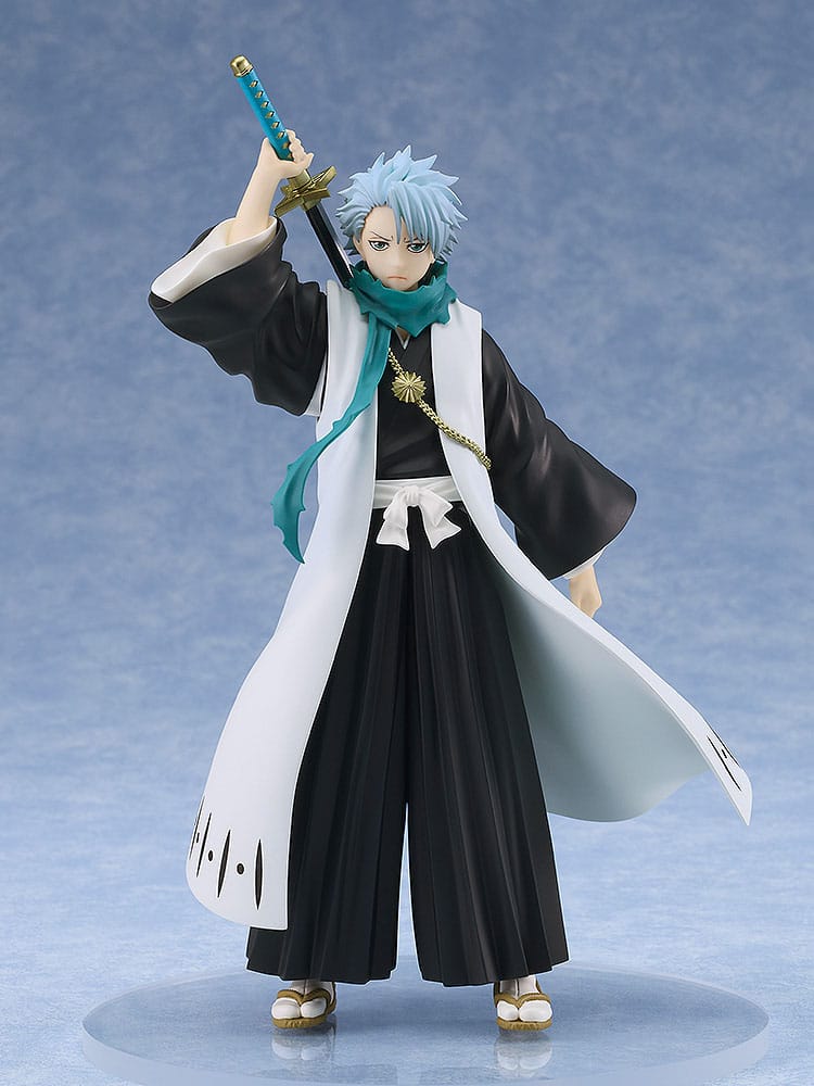 Figura de Toshiro Hitsugaya de 16 cm de la colección Pop Up Parade de Good Smile Company, con uniforme de shinigami y su espada Hyorinmaru, basada en Bleach.