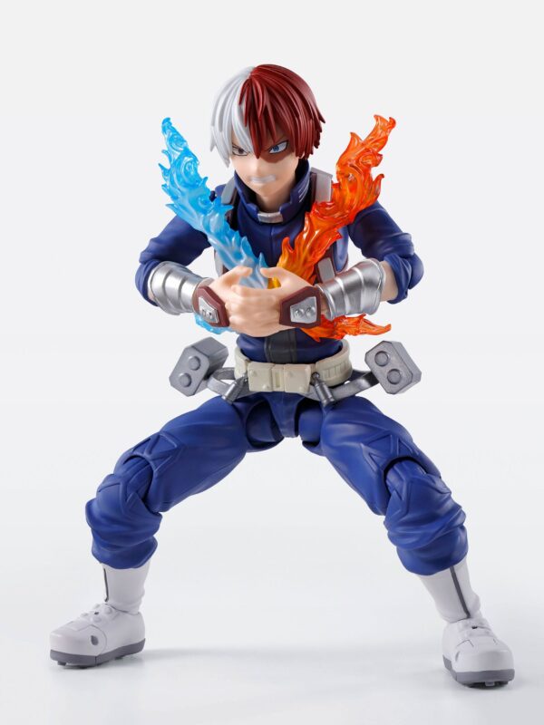 Figura de Shoto Todoroki de 15 cm basada en My Hero Academia, colección S.H. Figuarts de Tamashii Nations. Incluye efectos y accesorios.