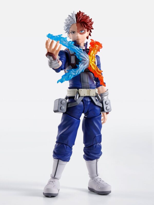 Figura de Shoto Todoroki de 15 cm basada en My Hero Academia, colección S.H. Figuarts de Tamashii Nations. Incluye efectos y accesorios.