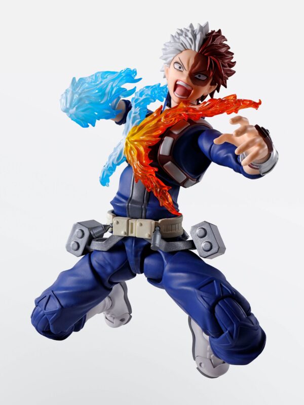 Figura de Shoto Todoroki de 15 cm basada en My Hero Academia, colección S.H. Figuarts de Tamashii Nations. Incluye efectos y accesorios.