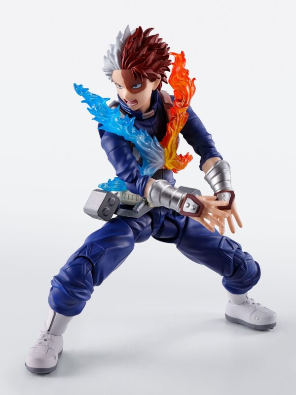 Figura de Shoto Todoroki de 15 cm basada en My Hero Academia, colección S.H. Figuarts de Tamashii Nations. Incluye efectos y accesorios.